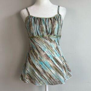 Byerwear Vintage‎ Y2K Babydoll Size M Fairy Empire Waist Semi Sheer Green Glam